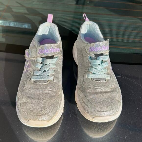 Skechers Dreamy Lites Sneakers Big‎ Girl Size 3 Gray Shoes - Picture 4 of 12